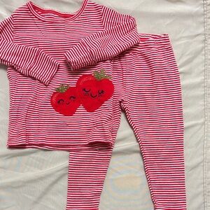 Carter's Red and White Striped Kids Pajamas